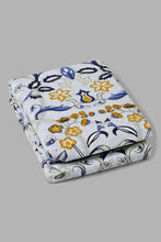 Load image into Gallery viewer, Redtag-Blue-Floral-Print-Reversible-2-Piece-Duvet-Cover-Set-(Single-Size)-Duvet-Covers-Home-Bedroom-