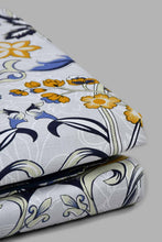 Load image into Gallery viewer, Redtag-Blue-Floral-Print-Reversible-2-Piece-Duvet-Cover-Set-(Single-Size)-Duvet-Covers-Home-Bedroom-