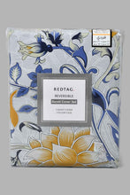 Load image into Gallery viewer, Redtag-Blue-Floral-Print-Reversible-2-Piece-Duvet-Cover-Set-(Single-Size)-Duvet-Covers-Home-Bedroom-