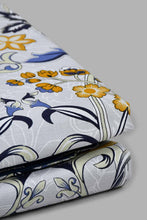 Load image into Gallery viewer, Redtag-Blue-Floral-Print-Reversible-3-Piece-Duvet-Cover-Set-(Double-Size)-Duvet-Covers-Home-Bedroom-