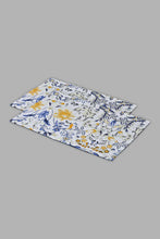 Load image into Gallery viewer, Redtag-Blue-Floral-Print-Reversible-3-Piece-Duvet-Cover-Set-(Double-Size)-Duvet-Covers-Home-Bedroom-