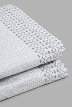 Load image into Gallery viewer, Redtag-Grey-Stripe-Reversible-3-Piece-Duvet-Cover-Set-(King-Size)-Duvet-Covers-Home-Bedroom-