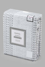 Load image into Gallery viewer, Redtag-Grey-Stripe-Reversible-3-Piece-Duvet-Cover-Set-(King-Size)-Duvet-Covers-Home-Bedroom-