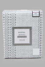 Load image into Gallery viewer, Redtag-Grey-Stripe-Reversible-3-Piece-Duvet-Cover-Set-(King-Size)-Duvet-Covers-Home-Bedroom-