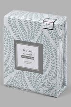 Load image into Gallery viewer, Redtag-Teal-Leaf-Print-Reversible-3-Piece-Duvet-Cover-Set-
(King-Size)-Duvet-Covers-Home-Bedroom-