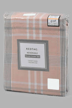 تنزيل الصورة على معرض الصور، Redtag-Pink-Check-Print-Reversible-2-Piece-Duvet-Cover-Set-(Single-Size)-Duvet-Covers-Home-Bedroom-
