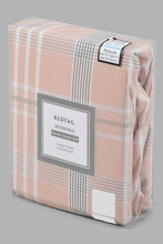 Load image into Gallery viewer, Redtag-Pink-Check-Print-Print-Reversible-3-Piece-Duvet-Cover-Set-(Double-Size)-Duvet-Covers-Home-Bedroom-