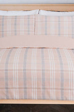 Load image into Gallery viewer, Redtag-Pink-Check-Print-Print-Reversible-3-Piece-Duvet-Cover-Set-(King-Size)-Duvet-Covers-Home-Bedroom-