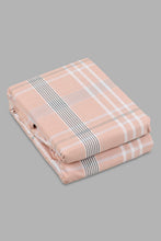 Load image into Gallery viewer, Redtag-Pink-Check-Print-Print-Reversible-3-Piece-Duvet-Cover-Set-(King-Size)-Duvet-Covers-Home-Bedroom-