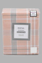 Load image into Gallery viewer, Redtag-Pink-Check-Print-Print-Reversible-3-Piece-Duvet-Cover-Set-(King-Size)-Duvet-Covers-Home-Bedroom-