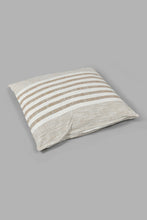 Load image into Gallery viewer, Redtag-Beige-Stripes-Cushion-Floor-Cushions-Home-Bedroom-