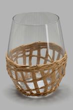 Load image into Gallery viewer, Redtag-Brown-Glass-Tumbler-With-Weaving-Tumblers-Home-Dining-