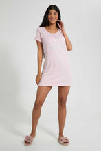 تنزيل الصورة على معرض الصور، Redtag-Pale-Pink-Printed-Nightshirt-Nightshirts-Women's-