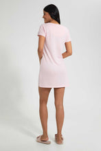 تنزيل الصورة على معرض الصور، Redtag-Pale-Pink-Printed-Nightshirt-Nightshirts-Women's-