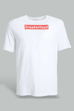 تنزيل الصورة على معرض الصور، Redtag-White-Graphic-Print-T-Shirt-All-Over-Prints-Men's-