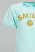 تنزيل الصورة على معرض الصور، Redtag-Mint-Smile-Printed-Polka-Dot-Pyjama-Set-Pyjama-Sets-Infant-Girls-3 to 24 Months