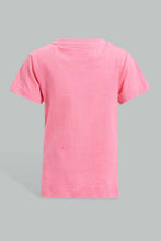 تنزيل الصورة على معرض الصور، Redtag-Fuchsia-Rainbow-Print-Pyjama-Set-Pyjama-Sets-Infant-Girls-3 to 24 Months