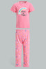 Redtag-Fuchsia-Rainbow-Print-Pyjama-Set-Pyjama-Sets-Infant-Girls-3 to 24 Months