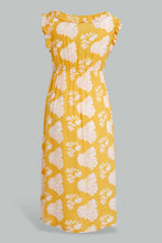 تنزيل الصورة على معرض الصور، Redtag-Yellow-Floral-Printed-Nightgown-Nightgowns-Women's-