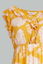 تنزيل الصورة على معرض الصور، Redtag-Yellow-Floral-Printed-Nightgown-Nightgowns-Women's-