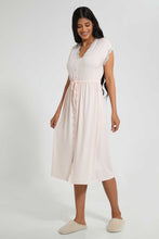 تنزيل الصورة على معرض الصور، Redtag-Peach-Polka-Printed-Nightgown-Nightgowns-Women's-