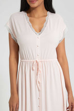 تنزيل الصورة على معرض الصور، Redtag-Peach-Polka-Printed-Nightgown-Nightgowns-Women's-