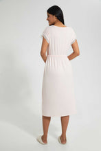 تنزيل الصورة على معرض الصور، Redtag-Peach-Polka-Printed-Nightgown-Nightgowns-Women's-