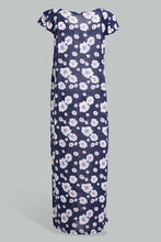 تنزيل الصورة على معرض الصور، Redtag-Pale-Blue-Floral-Printed-Nightgpwn-Nightgowns-Women's-