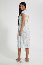 تنزيل الصورة على معرض الصور، Redtag-Pale-Blue-Floral-Printed-Nightgown-Nightgowns-Women's-