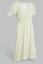 تنزيل الصورة على معرض الصور، Redtag-Yellow-Floral-Printed-Nightgown-Nightgowns-Women's-
