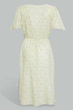 تنزيل الصورة على معرض الصور، Redtag-Yellow-Floral-Printed-Nightgown-Nightgowns-Women's-