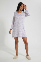 Load image into Gallery viewer, Redtag-Pale-Pink-Floral-Printed-Nightshirt-With-Placket-Nightshirts-Women's-