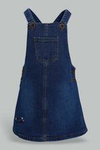 تنزيل الصورة على معرض الصور، Redtag-White-Aop-Top-With-Denim-Dungree-Sets-Infant-Girls-3 to 24 Months