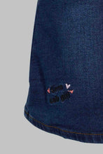 تنزيل الصورة على معرض الصور، Redtag-White-Aop-Top-With-Denim-Dungree-Sets-Infant-Girls-3 to 24 Months