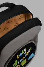 تنزيل الصورة على معرض الصور، Redtag-Grey-And-Black-Character-Printed-Backpack-Backpacks-Boys-