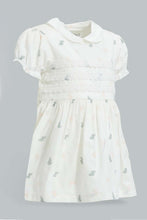 تنزيل الصورة على معرض الصور، Redtag-White-Peterpan-Collar-Bunnt-Dress-Dresses-Baby-0 to 12 Months