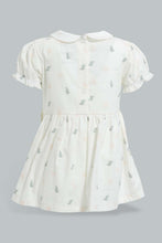 تنزيل الصورة على معرض الصور، Redtag-White-Peterpan-Collar-Bunnt-Dress-Dresses-Baby-0 to 12 Months