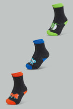 Load image into Gallery viewer, Redtag-Assorted-3Pk-Animal-Long-Socks-Ankle-Socks-Boys-2 to 8 Years