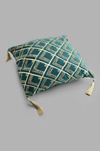 تنزيل الصورة على معرض الصور، Redtag-Blue-Beaded-Cushion-With-Taasles-Cushions-Home-Bedroom-
