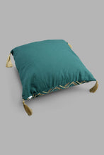 تنزيل الصورة على معرض الصور، Redtag-Blue-Beaded-Cushion-With-Taasles-Cushions-Home-Bedroom-