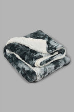 Load image into Gallery viewer, Redtag-Teal/Grey-Pv-Fur-Throw-0,-Colour:Grey,-Filter:Home-Bedroom,-HMW-BED-Throws,-New-In,-New-In-HMW-BED,-Non-Sale,-S22B,-Section:Homewares-Home-Bedroom-