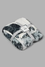 Load image into Gallery viewer, Redtag-Teal/Grey-Pv-Fur-Throw-0,-Colour:Grey,-Filter:Home-Bedroom,-HMW-BED-Throws,-New-In,-New-In-HMW-BED,-Non-Sale,-S22B,-Section:Homewares-Home-Bedroom-