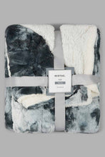 Load image into Gallery viewer, Redtag-Teal/Grey-Pv-Fur-Throw-0,-Colour:Grey,-Filter:Home-Bedroom,-HMW-BED-Throws,-New-In,-New-In-HMW-BED,-Non-Sale,-S22B,-Section:Homewares-Home-Bedroom-