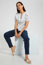 Load image into Gallery viewer, Redtag-Cream-Ditsy-Floral-Seersucker-Blouse-Blouses-Women's-