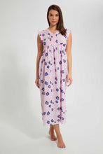 تنزيل الصورة على معرض الصور، Redtag-Pale-Pink-Floral-Printed-Nightgown-Nightgowns-Women's-