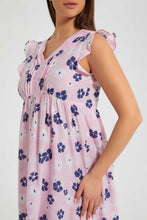 تنزيل الصورة على معرض الصور، Redtag-Pale-Pink-Floral-Printed-Nightgown-Nightgowns-Women's-