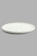Load image into Gallery viewer, Redtag-White-Marble-Pattern-Oval-Platter-With-Wooden-Stand-Platter-Home-Dining-