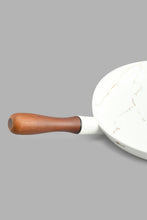 Load image into Gallery viewer, Redtag-White-Marble-Pattern-Bowl-With-Wooden-Stand-Serving-Dish-Home-Dining-