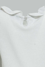 تنزيل الصورة على معرض الصور، Redtag-Silver-Shimmer-Frill-Full-Sleeves-Collar-Blouse-Blouses-Infant-Girls-3 to 24 Months