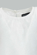 تنزيل الصورة على معرض الصور، Redtag-White-Glitter-Mesh-Top-With-Jacquard-Skirt-Sets-Infant-Girls-3 to 24 Months